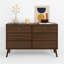 Commode double 6 tiroirs Breux pour chambre à coucher, commode large Mid-Century-1244507513