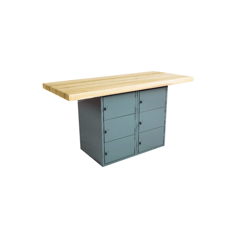 Établi avec plan de travail en bois l 64 po étau