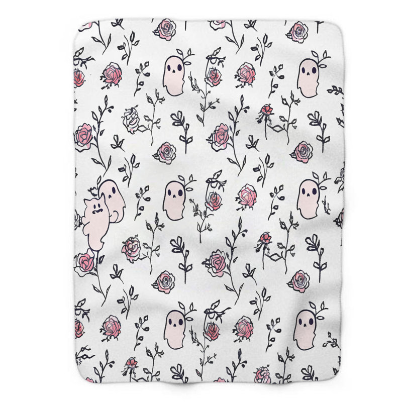 Haunt Flora - Couverture Sherpa 1 pièce de qualité supérieure 0147, L 60 po x L 80 po