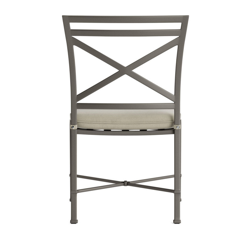 Venetian Outdoor Dining Side Chair, Fusion Moccasian, Brown, Mica