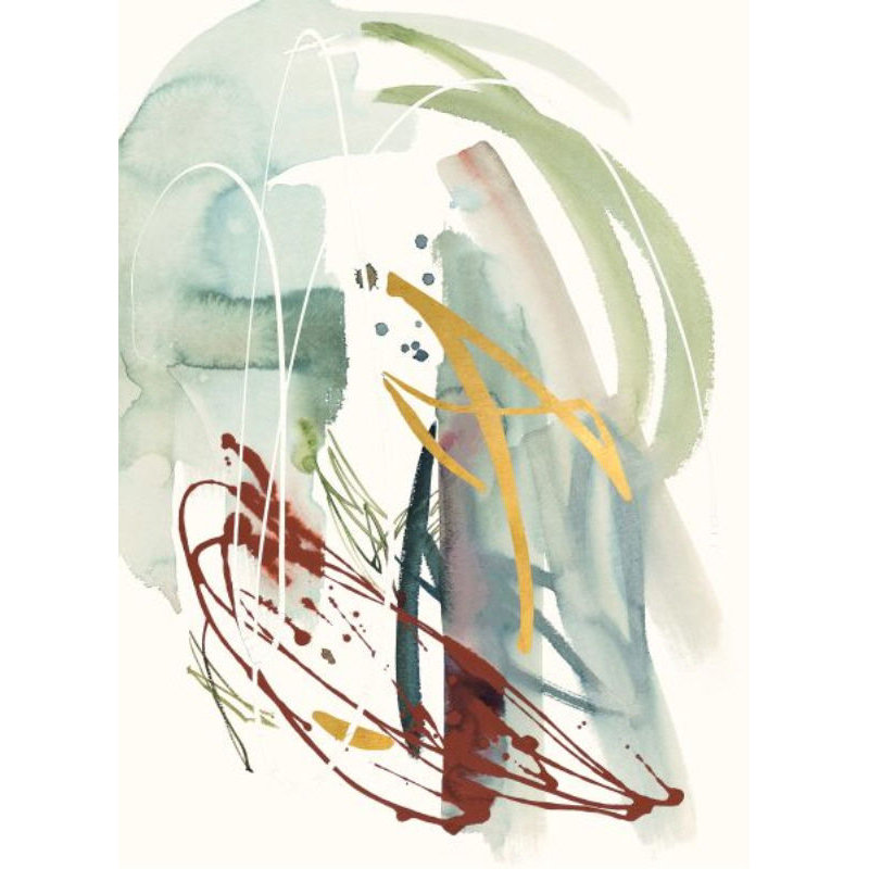 Modern Abstract II Painting by Sara Brown, Glass Coat, 41" H x 30" W x 1.5" D