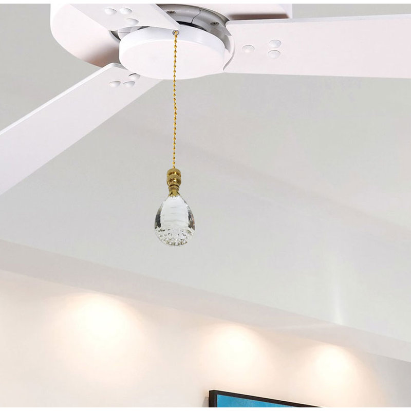 Balloon Drop Crystal Finial Ceiling Fan Pull Chain