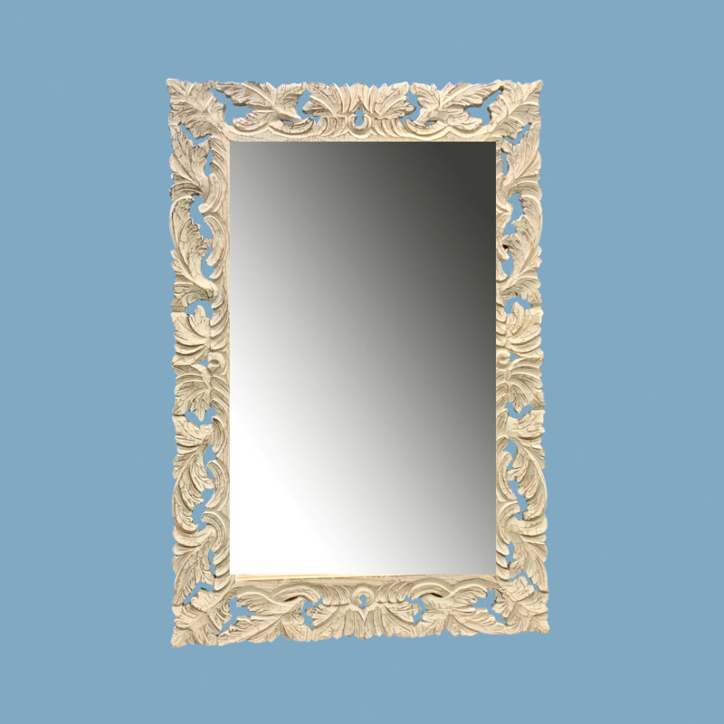 Miroir d'appoint mural ivoire Olu