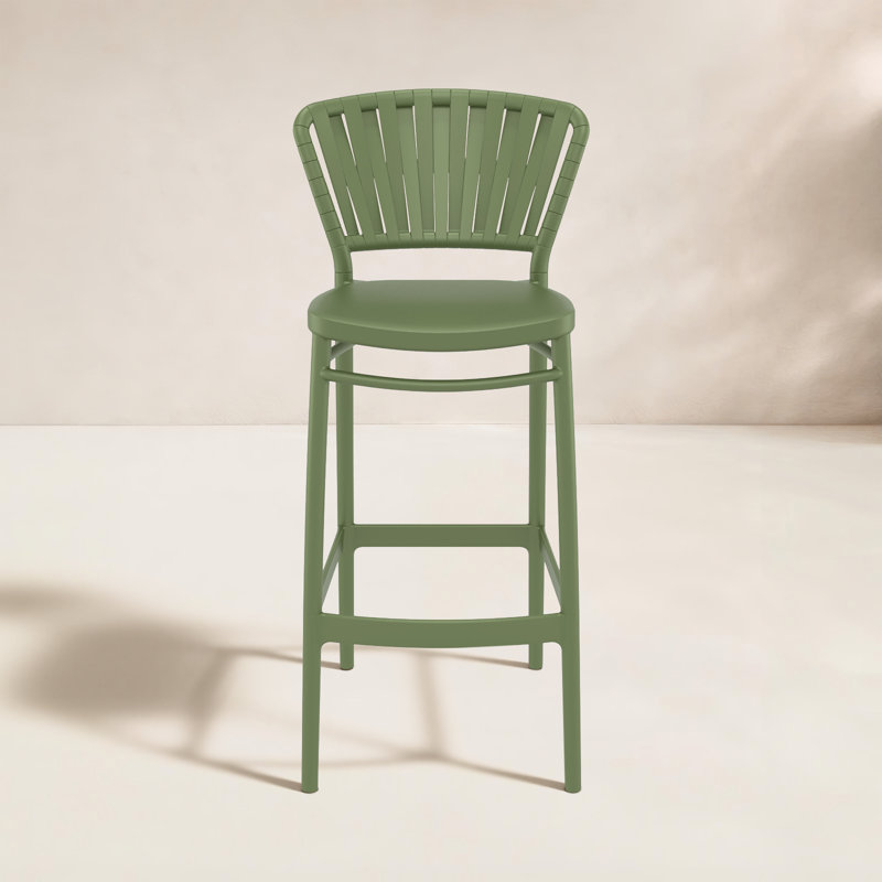 Tabouret de bar d'extérieur Newport, Vert olive, 29.5"