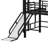 Metal House Loft Bed With Slide,Stairs And Storage Shelves-1239997002