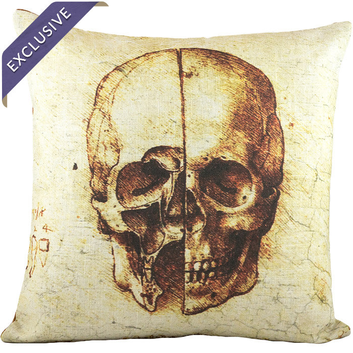 Cotton Blend Reversible Throw Pillow