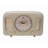 Analog Metal Quartz Movement / Crystal Tabletop Clock in Antique