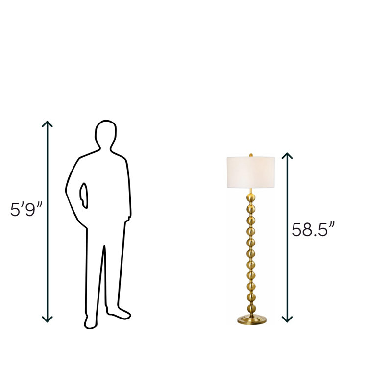 Lampe sur pied 58,5 po Arbor, Laiton