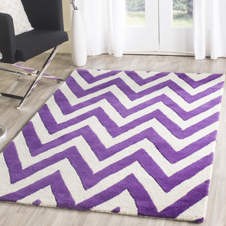 Jamison Chevron Wool Hand Woven Area Rug