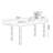 Black Half-circle Solid Wood Dining Table-1405525021