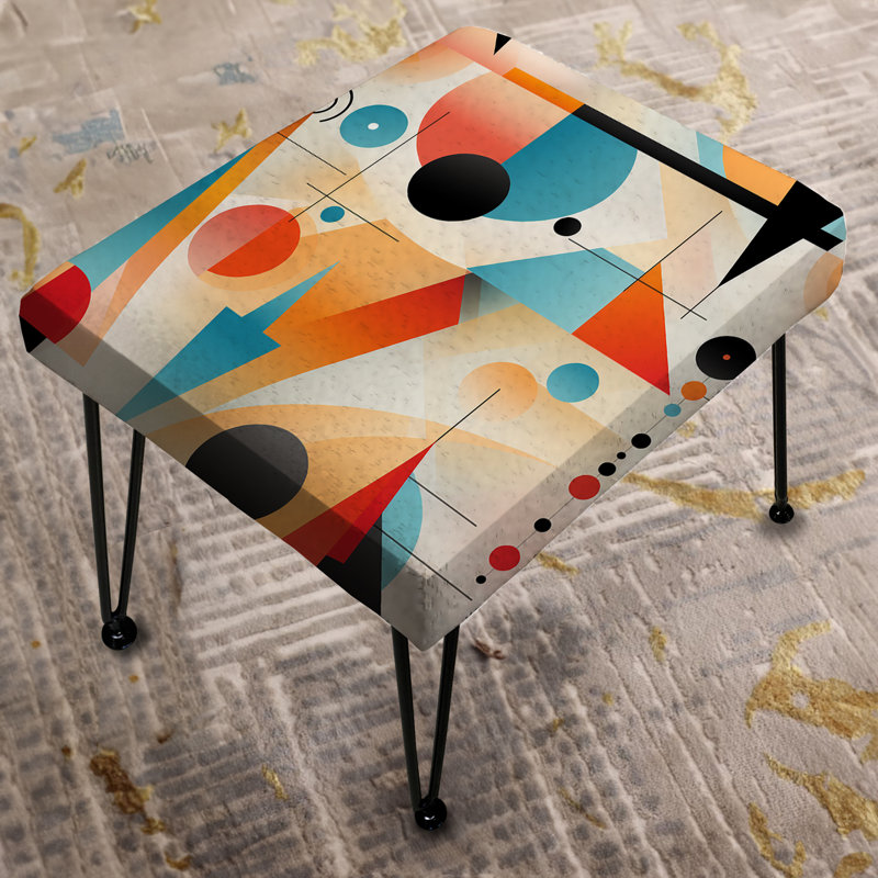 Midcentury Geometric Resurgence - Midcentury Rectangle Ottoman