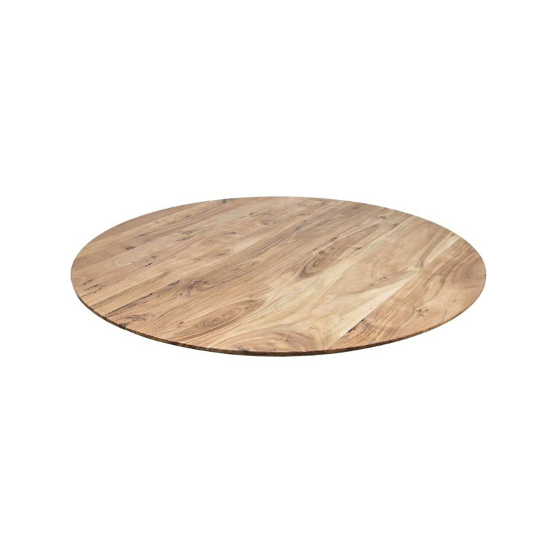 Nickolette Solid Wood Table Top, Natural, 3cm H x 120cm W x 120cm D