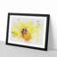Bee Collecting Pollen Watercolour - Framed Print-56739648-56739652