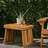 Wood Side Table - Foldable With Slat Design, 21.25W X 13.91D 15.89H In Top,