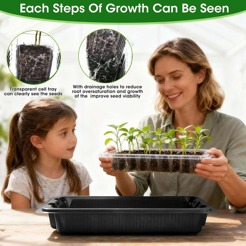80-Cell Seed Starter Tray with 4 Full-Spectrum Grow Lights, Indoor Seedling Propagation Kit with Timer & Adjustable Vents