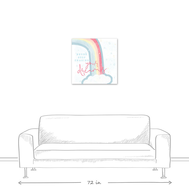 « never stop », art sur toile rainbows Davidge, H 24 po x l 24 po x P 1,25 po