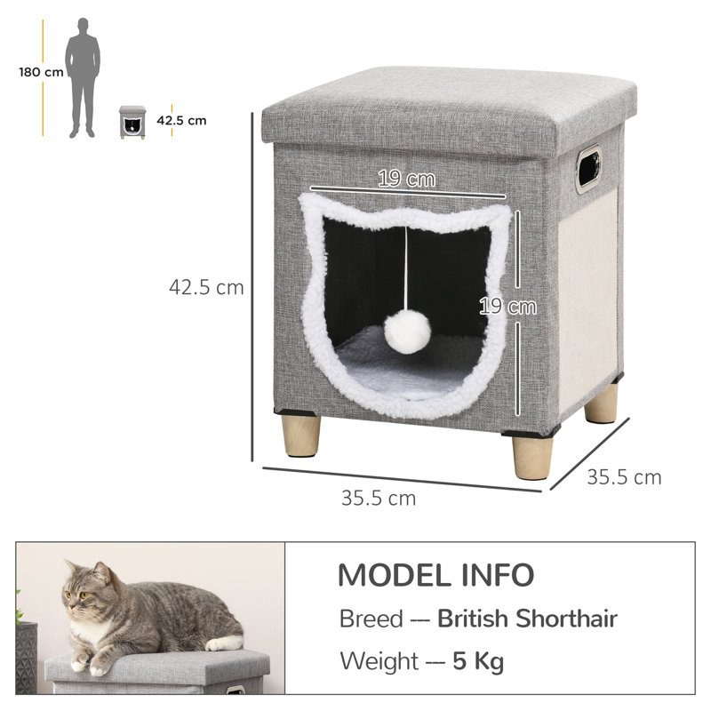 Pet Bed, Cat House Bed Kitten Cave Cube Indoor for Small Pet