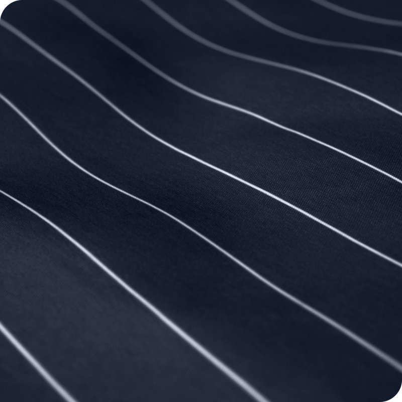 Midnight Pinstripe Queen Microfiber Deep Pocket Sheet Set