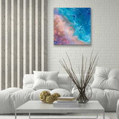 «Beachy Pinks» par Louise Montillio, art mural en verre acrylique