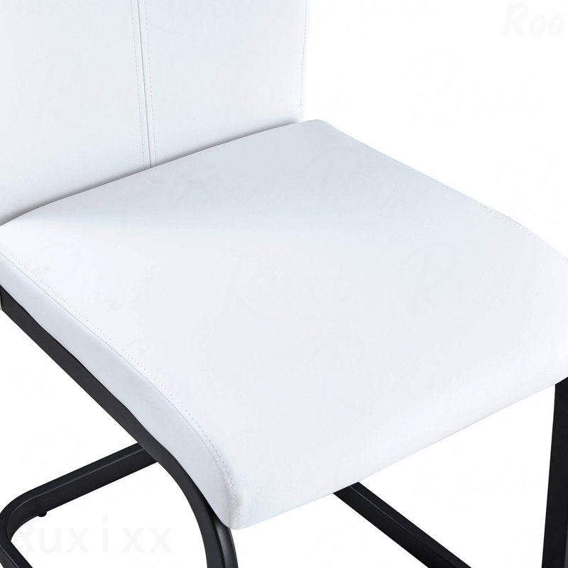 Table de salle à manger 71 po x 35,4 po en MDF texturé blanc avec plateau de rangement 43,3 po x 19,7 po, Blanc