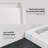 OVE Decors 54" x 36" Rectangle Shower Base Pan, White Acrylic, Hidden Side Drain, Reversible Design