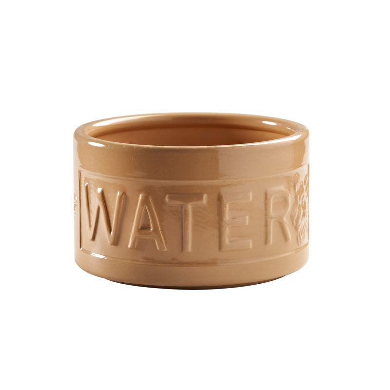 Cane Lettered Dog Food & Water Bowl, 3.5cm H x 15cm W x 15cm D