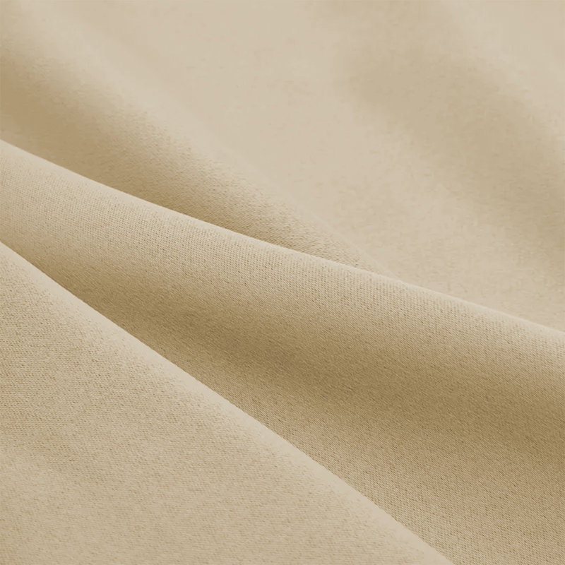 Aspire Homeware Hotel Style Polyester Room Darkening Pencil Pleat Curtain Pair for Luxury Bedroom Decor, Cream