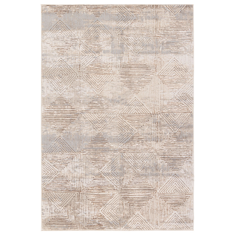Sameko Geometric Indoor Rug, Rectangle 9'3" x 13'
