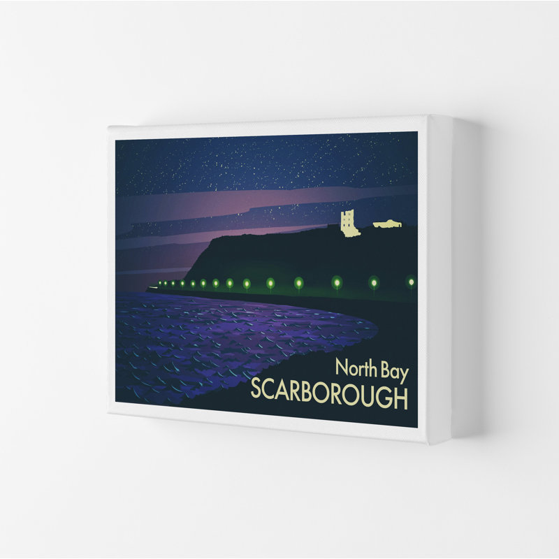 North Bay Scarborough (Night) - Print, Wrapped Canvas, 30cm H x 40cm W x 4cm D