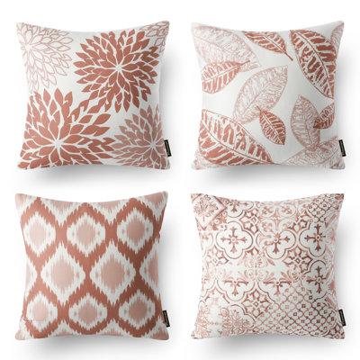 Modern Abstract 18ʺ Square Throw Pillow Cover Set