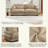 Large Modern Velvet Double Sofa With Lumbar Pillows And Throw Pillows With Reinforced Armrests-1824488013