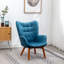 Fauteuil et repose-pieds en velours capitonné l 28,75 po Battistina-1020847846