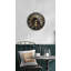 Horloge murale moderne en verre trempé - décor Art déco or noir, design illusion de tunnel architectural-2039661792-2039661805