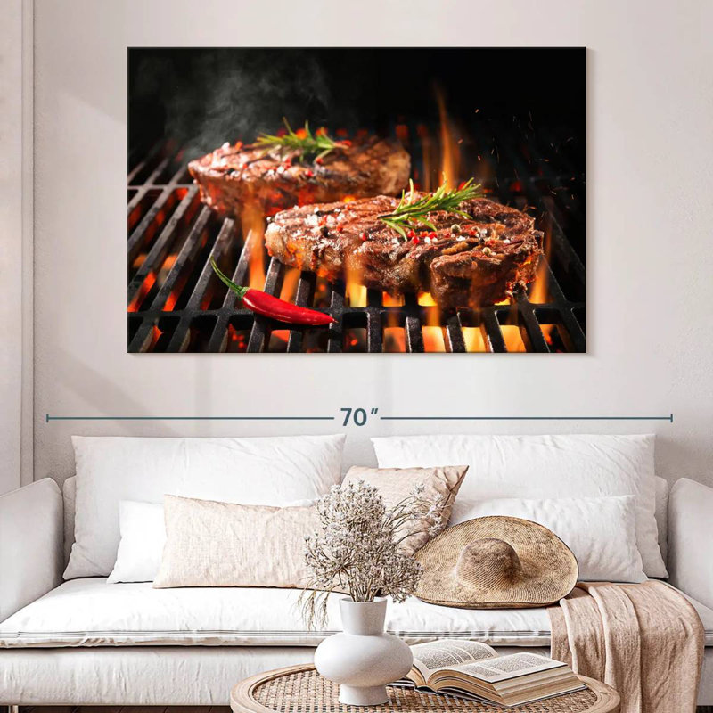 Yarlin Sizzling Beef Steaks, 34" H x 51" W