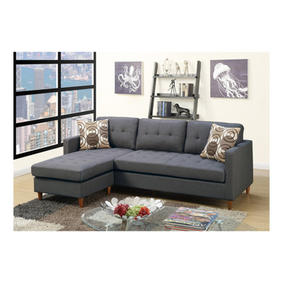 Canapé modulaire réversible en tissu Linen