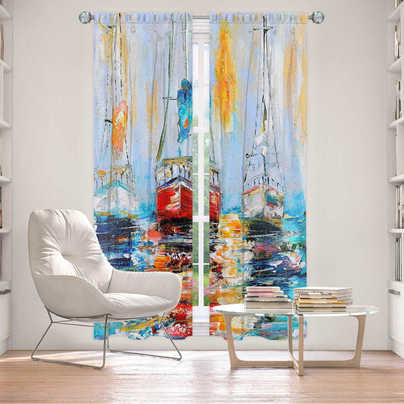 Eimmy Room Darkening Curtain Pair, 20" W x 52" L