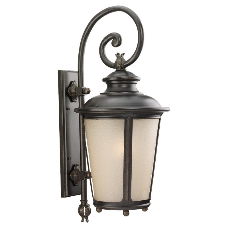 Cape May Extra Large One Light Outdoor Wall Lantern from Generation Lighting , 29.75" H x 13" W x 16" D, Burled Iron, No