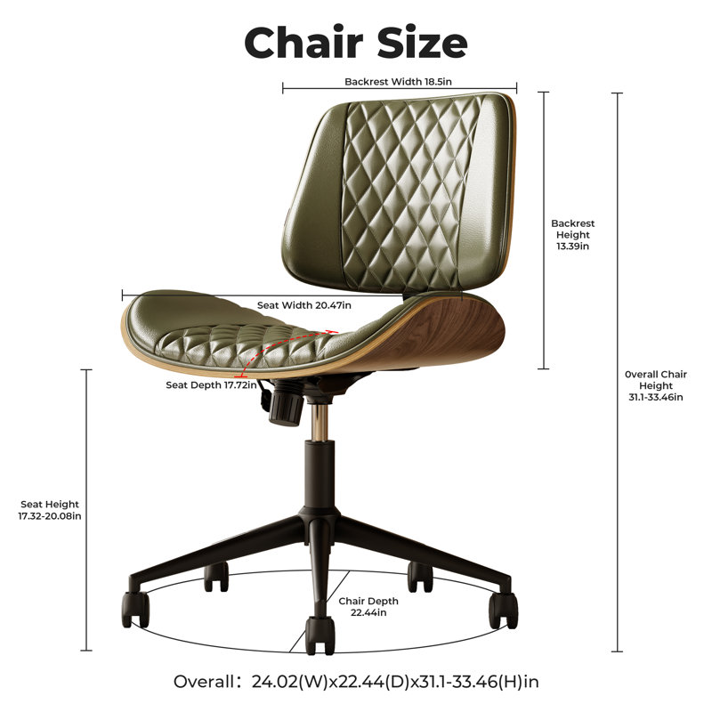  Chaise de bureau Nordic, Green