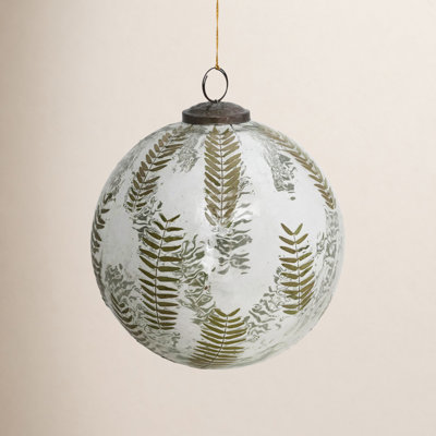 5'' Handmade Glass Plants & Flowers Ball Ornament