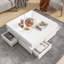 Table basse haute brillance avec 4 tiroirs-1381421006