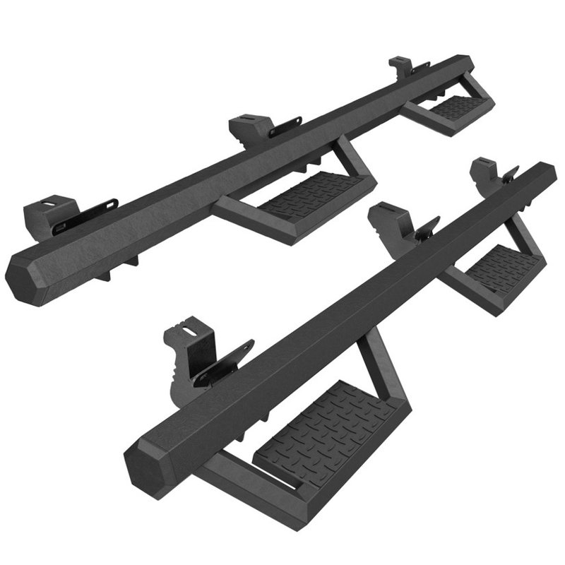 Marchepieds marchepieds pour Jeep Wrangler JK / JKU 2007-2018 | Acier thermolaqué noir | Anti-rouille
