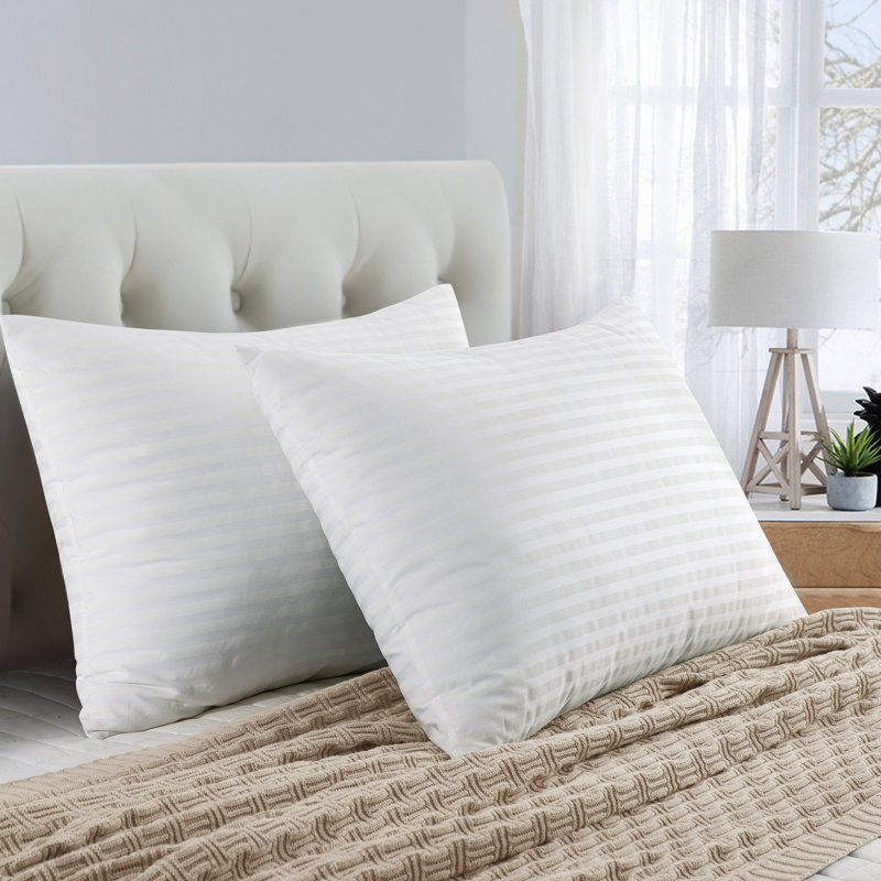 Polyester Striped Support Pillow, Très grand lit