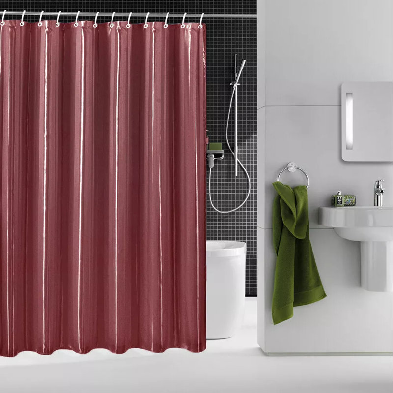 Stripe Shower Curtain 180X180,  Burgundy