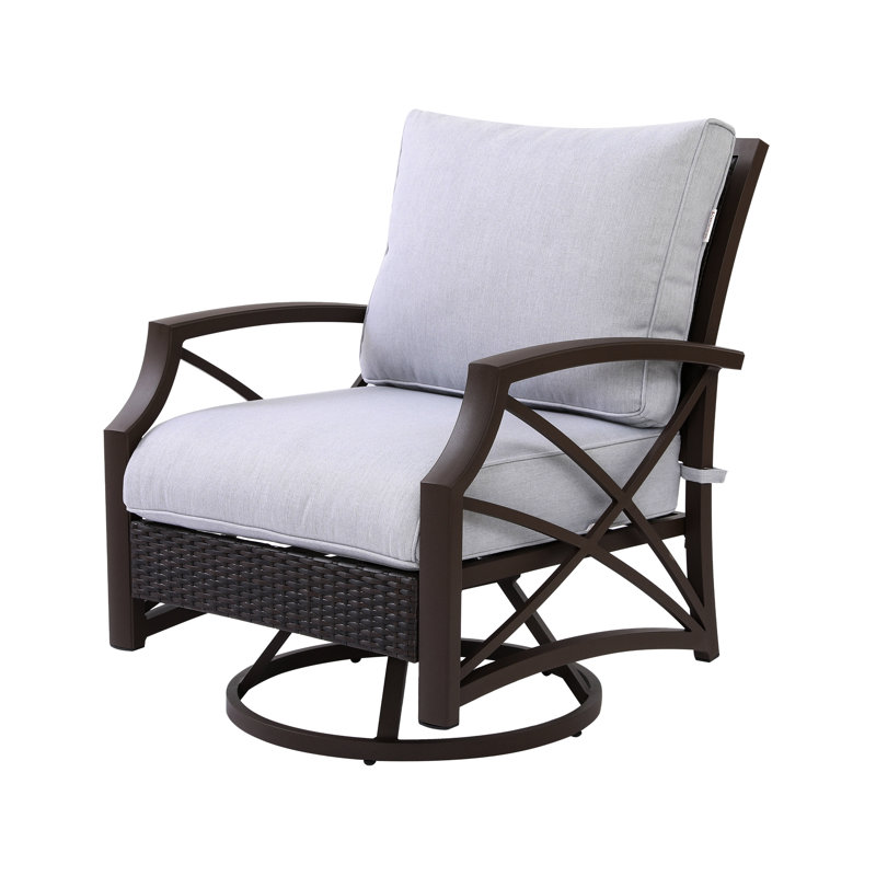 Fauteuil pivotant avec coussins Marayna