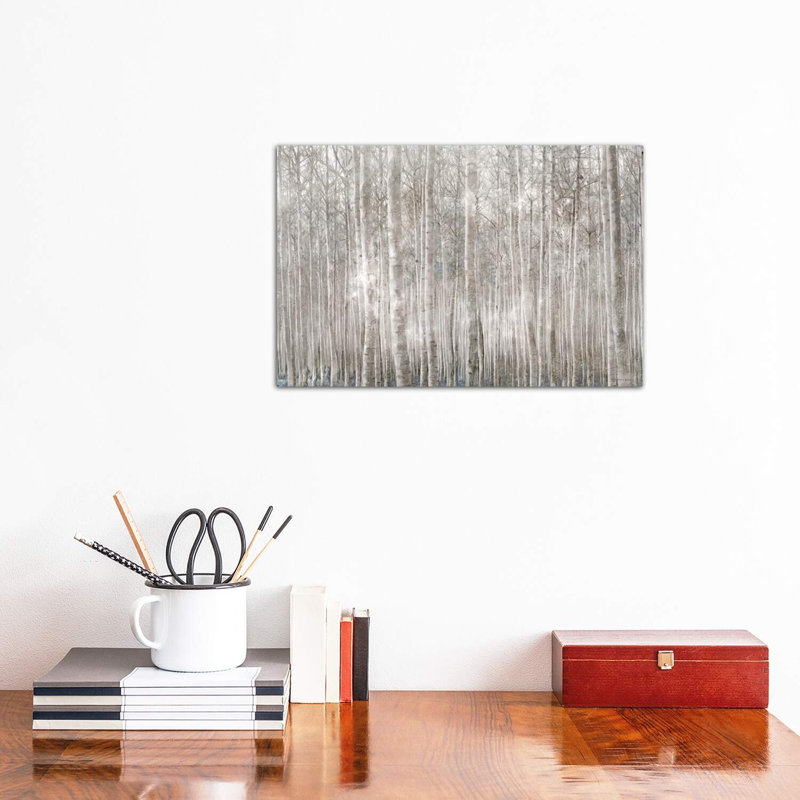 Birch Trees by Bluebird Barn - Wrapped Canvas Print, 30.48 cm H x 45.72 cm W
