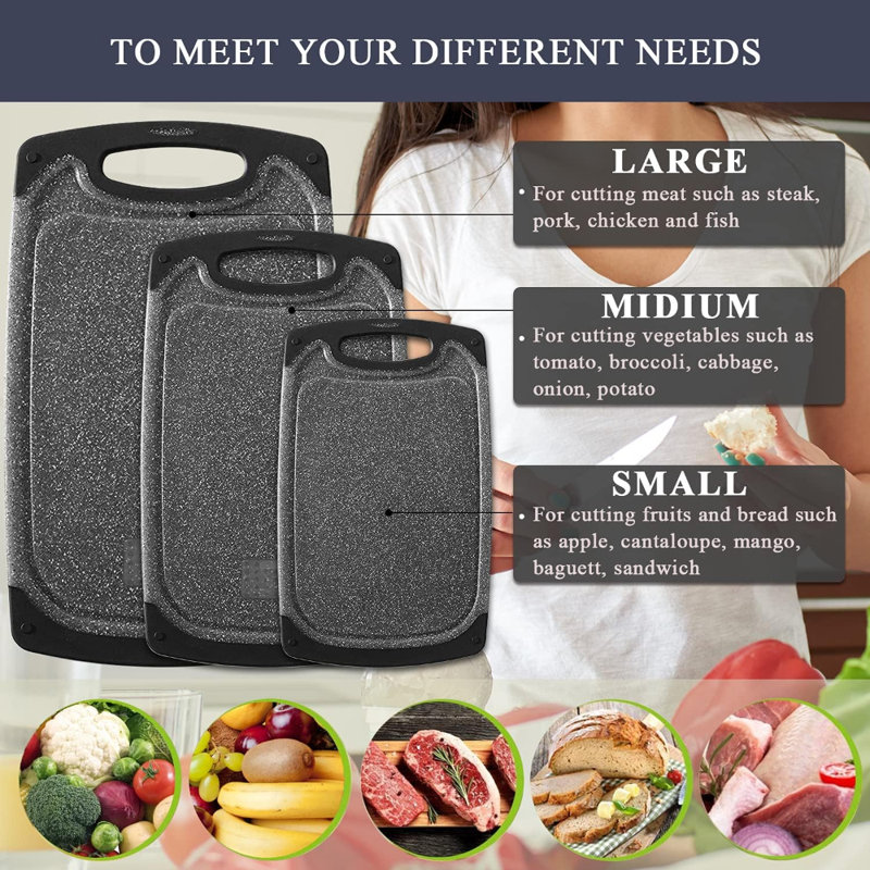 Large-Small Cutting Board Set of 3