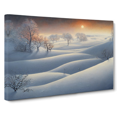 Winter Landscape Sunrise Vol.3 - Wrapped Canvas
