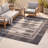 Uchisar Modern Distressed Solid Gray Black Machine Washable Non-Slip Low Pile Indoor Outdoor Pet Friendly Living Room Bedroom Dining Room Entryway Hallway Office Area Rug-1934715121
