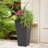 Tierra Verde 14" x 28" Sonata Rectangle Planter In Slate, Made from Rubber materials