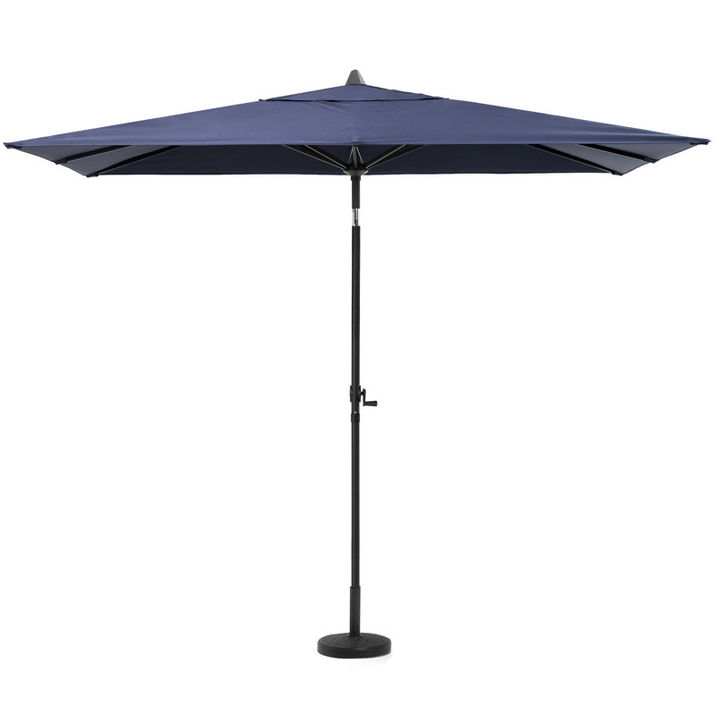 Parasol de marché rectangulaire 60 po x 106 po avec base lestée, Marine